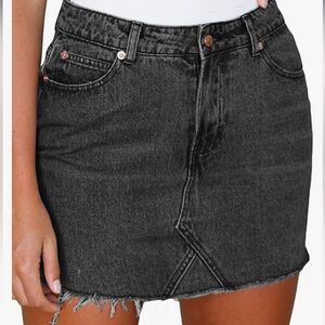Stretch Denim Mini Skirt